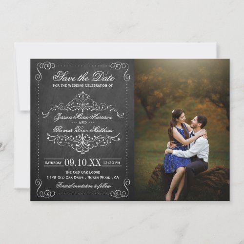 The Ornate Chalkboard Wedding Collection Save The Date