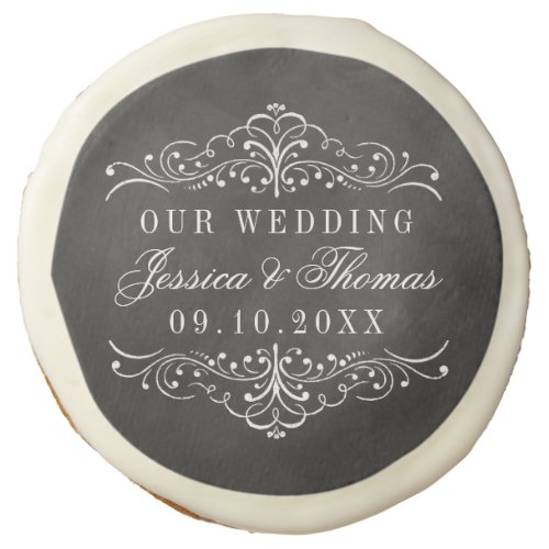 The Ornate Chalkboard Wedding Collection Sugar Cookie