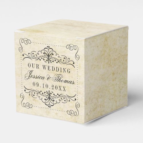 The Ornate Flourish Vintage Wedding Collection Favor Boxes