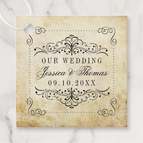 The Ornate Flourish Vintage Wedding Collection Favor Tags