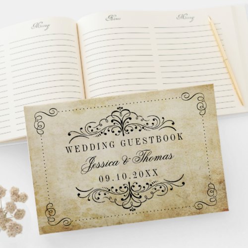 The Ornate Flourish Vintage Wedding Collection Guest Book