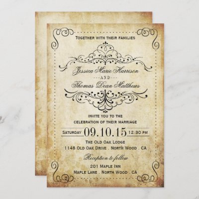 The Ornate Flourish Vintage Wedding Collection Invitation