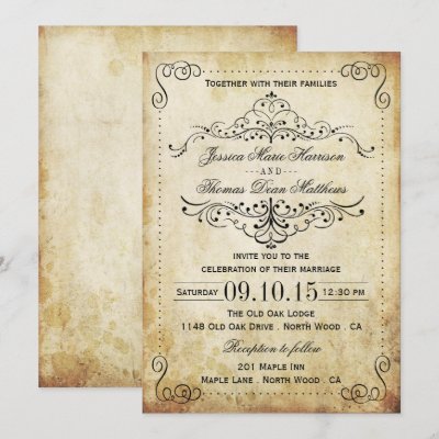 The Ornate Flourish Vintage Wedding Collection Invitation
