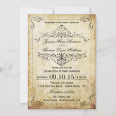 The Ornate Flourish Vintage Wedding Collection Invitation (Front)