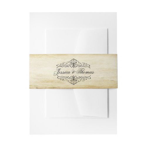 The Ornate Flourish Vintage Wedding Collection Invitation Belly Band