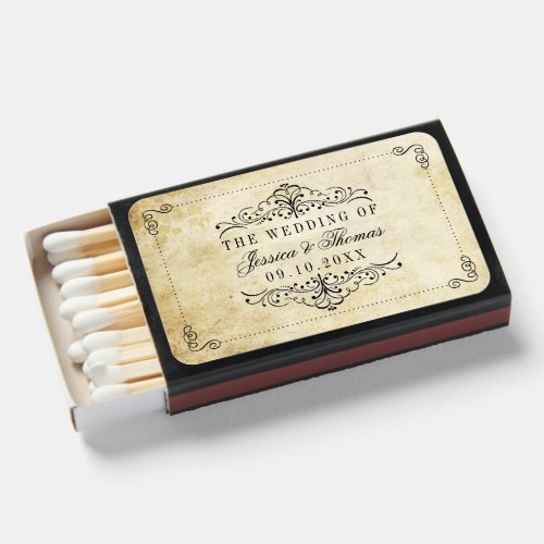 The Ornate Flourish Vintage Wedding Collection Matchboxes