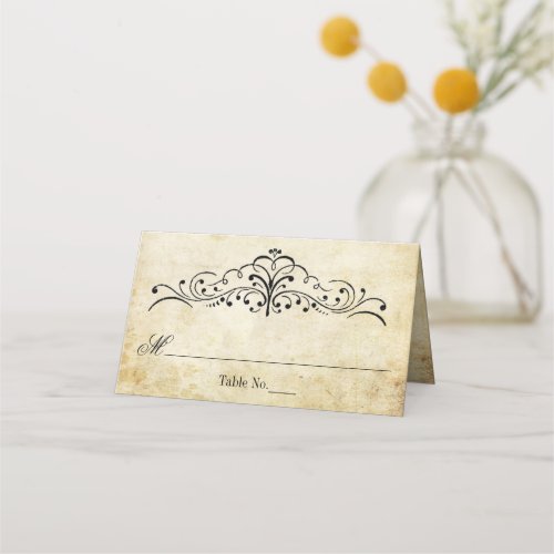 The Ornate Flourish Vintage Wedding Collection Place Card