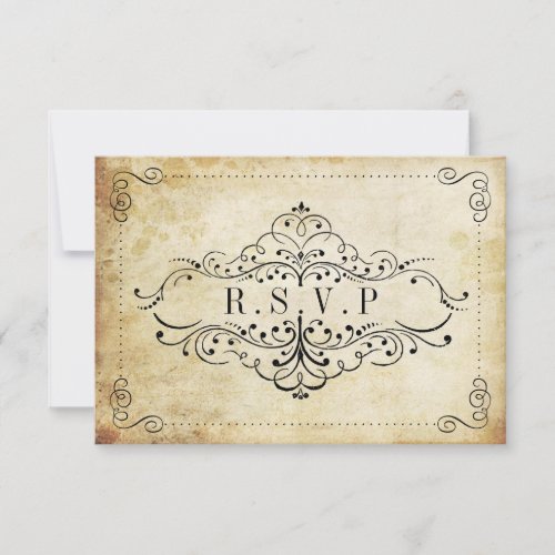 The Ornate Flourish Vintage Wedding Collection RSVP Card