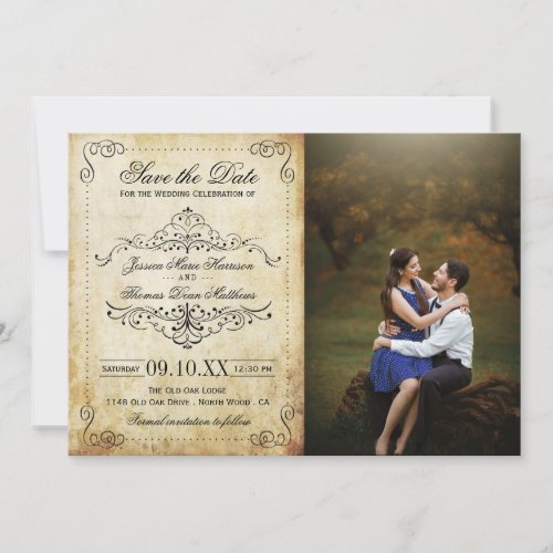 The Ornate Flourish Vintage Wedding Collection Save The Date