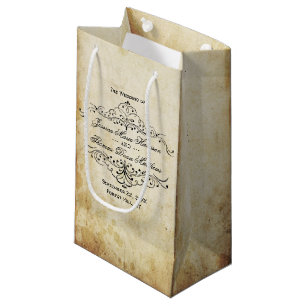 The Ornate Flourish Vintage Wedding Collection Small Gift Bag