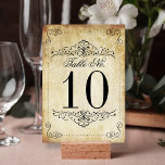 The Ornate Flourish Vintage Wedding Collection Table Number<br><div class="desc">The Ornate Flourish Vintage Wedding Collection - Table Number Cards.

*** HOW TO ORDER ***
Please customize and add each table number card to your cart,  one by one. Zazzle does not currently have a system to allow any customization of the products after an order has been placed.</div>