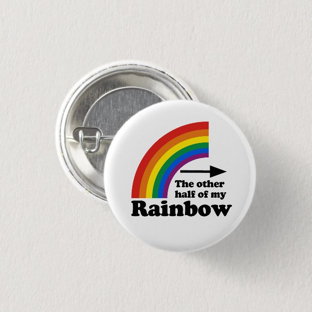 The Other Half of my Rainbow (Left) Button (Front & Back)