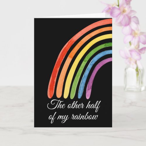 The Other Half Of My Rainbow You Complete Me Card