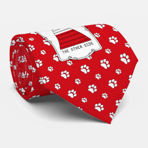 The Other Side - agility funny scared nervous dog Neck Tie