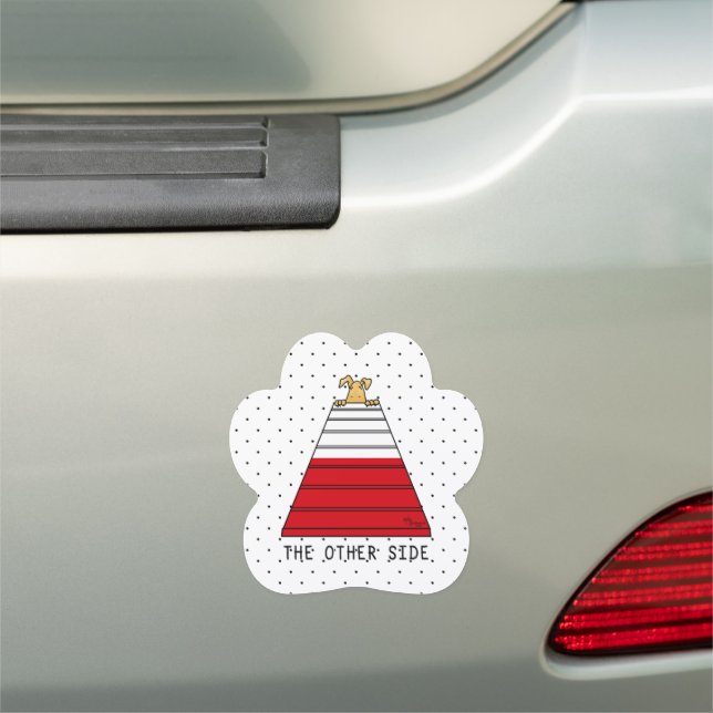 The Other Side - funny dog agility Car Magnet (In Situ)