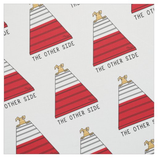 The Other Side - funny dog agility Fabric