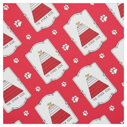 The Other Side - funny dog agility Fabric
