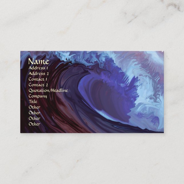 The Other World's Sea business cards (Front)