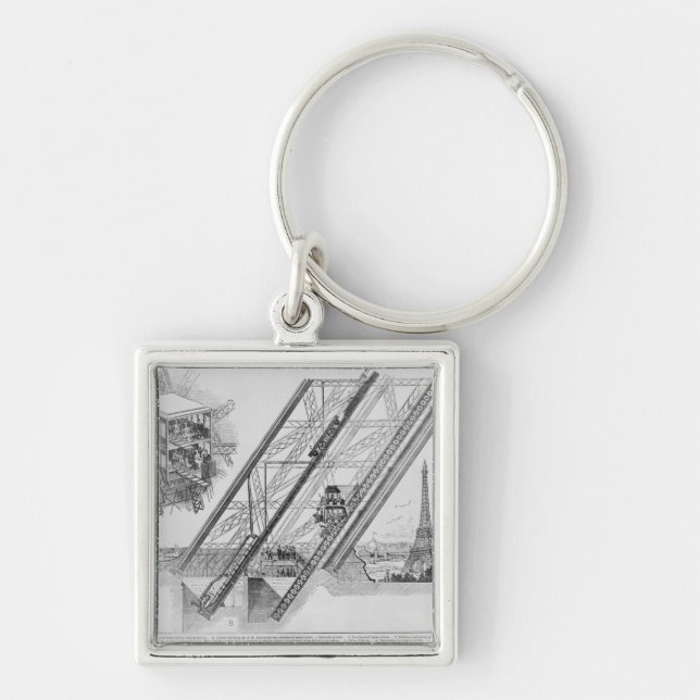 The Otis Elevator in the Eiffel Tower Keychain (Front)