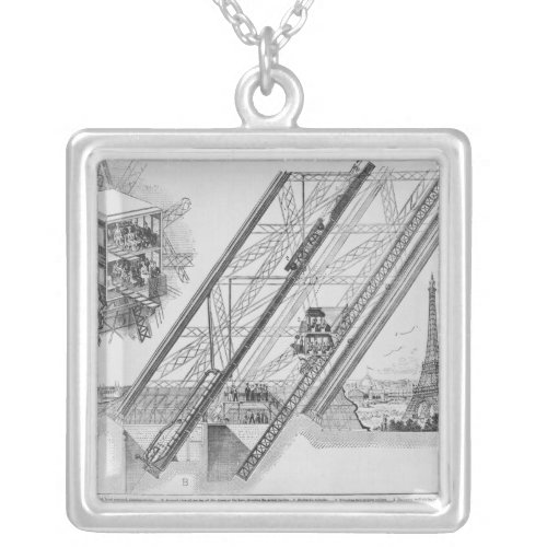 The Otis Elevator in the Eiffel Tower Silver Plated Necklace
