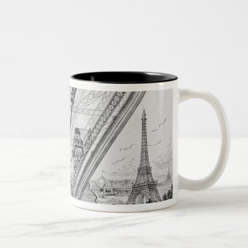 The Otis Elevator in the Eiffel Tower Two_Tone Coffee Mug