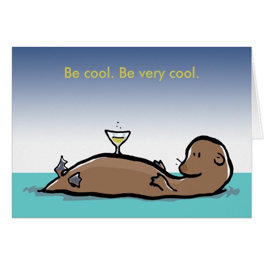 the otter (text editable) cards (Front Horizontal)