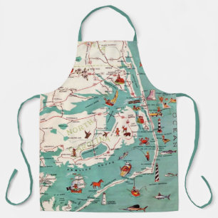The Outer Banks Illustrated Map  Apron