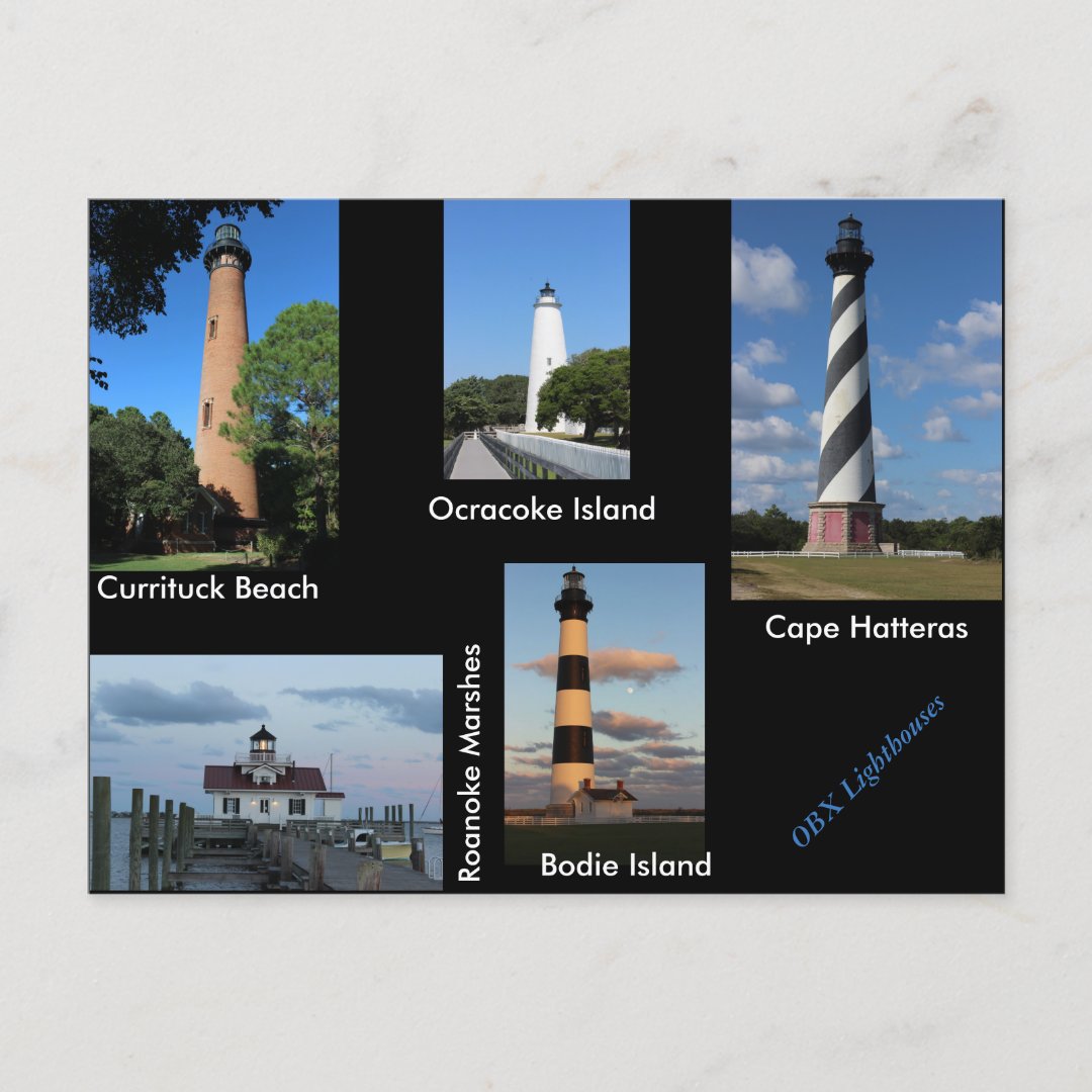 The Outer Banks Lighthouses Postcard | Zazzle