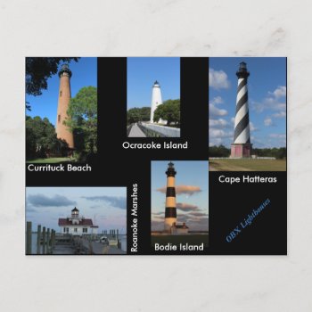 The Outer Banks Lighthouses Postcard by forgetmenotphotos at Zazzle