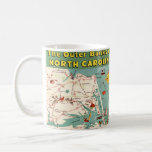 The Outer Banks Map Mug<br><div class="desc">A fun vintage postcard map of the Outer Banks of North Carolina repurposed on a mug.</div>