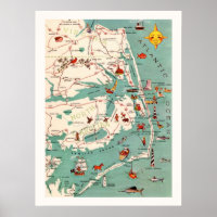The Outer Banks Map Print