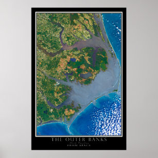 The Outer Banks North Carolina Satellite Poster