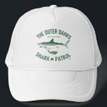 The Outer Banks Shark Patrol OBX Drk Green Vintage Trucker Hat<br><div class="desc">The Outer Banks Shark Patrol OBX Vintage Style Distressed Dark Green Graphic Design. North Carolina Nags Head Hatteras Ocracoke Atlantic Ocean Fish Fishing Sharks Seafood Boating Barrier Islands.</div>