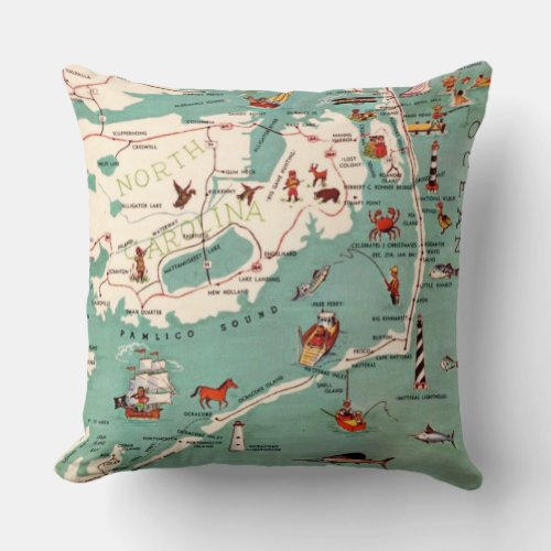 The Outer Banks Throw Pillow