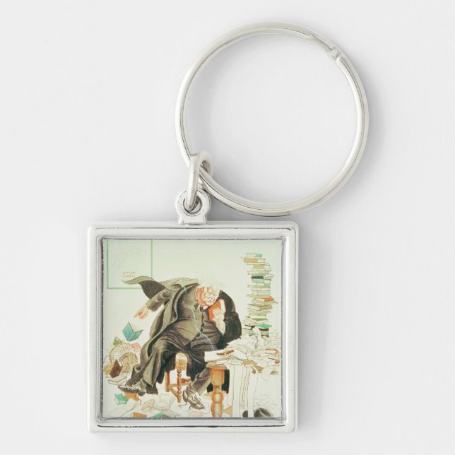 The Outline of Sanity' Satirical Cartoon Keychain (Front)