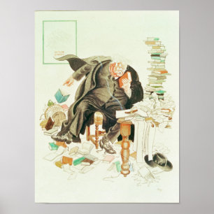 The Outline of Sanity' Satirical Cartoon Poster