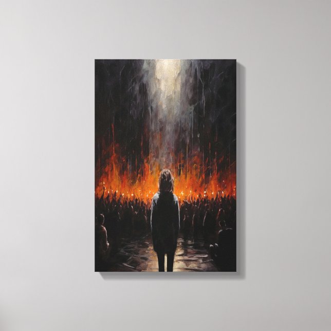 The Outsider: Dramatic Abstract Art Canvas Print (Front)