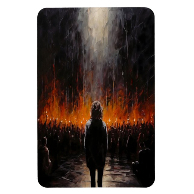 The Outsider: Dramatic Abstract Art  Magnet (Vertical)