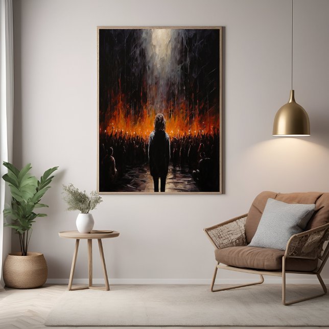 The Outsider: Dramatic Abstract Art Poster (Creator Uploaded)