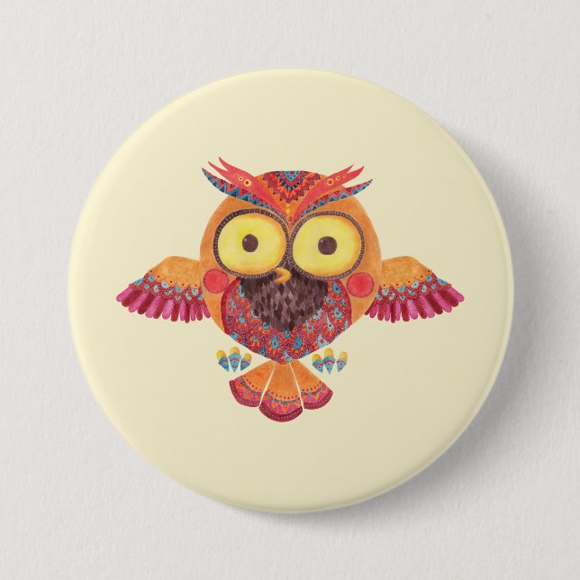The Outstanding Owl Button (Front)