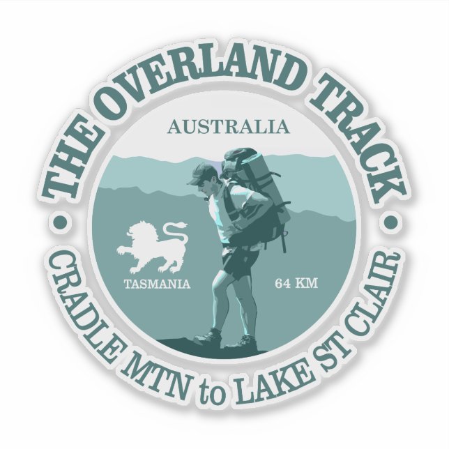 The Overland Track (T) Sticker (Front)