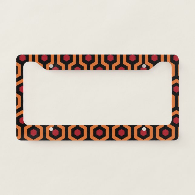 The Overlook hotel Pattern License Plate Frame (Front)