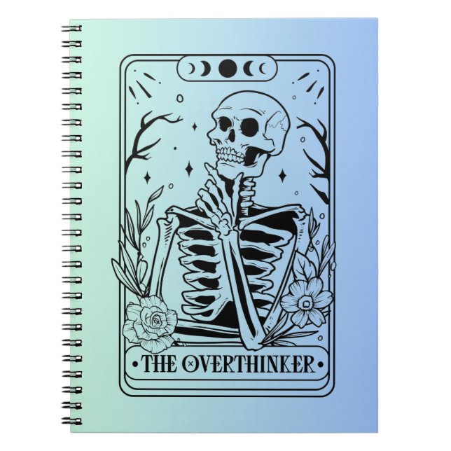 The Overthinker's - Tarot Card  Notebook (Front)