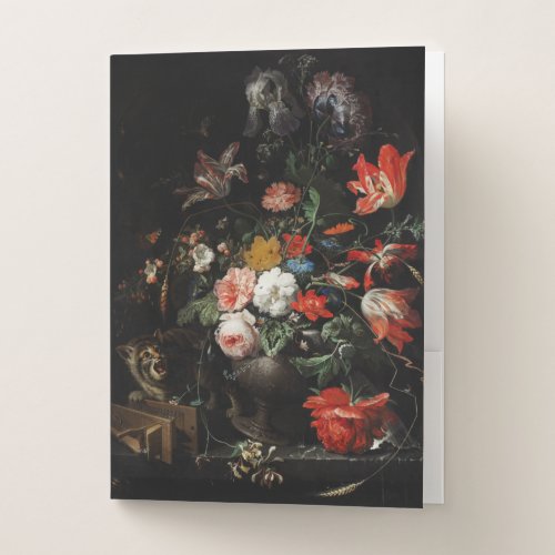 The Overturned Bouquet by Abraham Mignon Pocket Folder