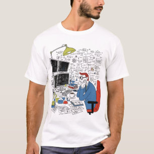 The Overwhelmed Scientist Bored Office T-shirt