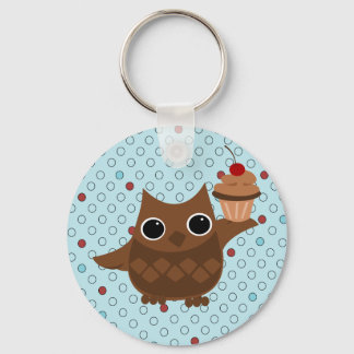 The Owl and the Cupcake Keychain