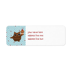 The Owl and the Cupcake Label