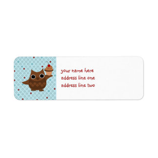 The Owl and the Cupcake Label