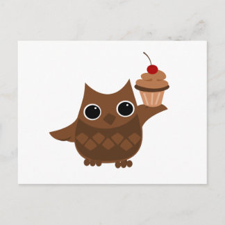 The Owl and the Cupcake Postcard