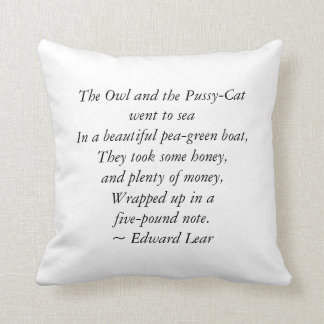 The Owl and the Pussycat - Cushion/Pillow Throw Pillow